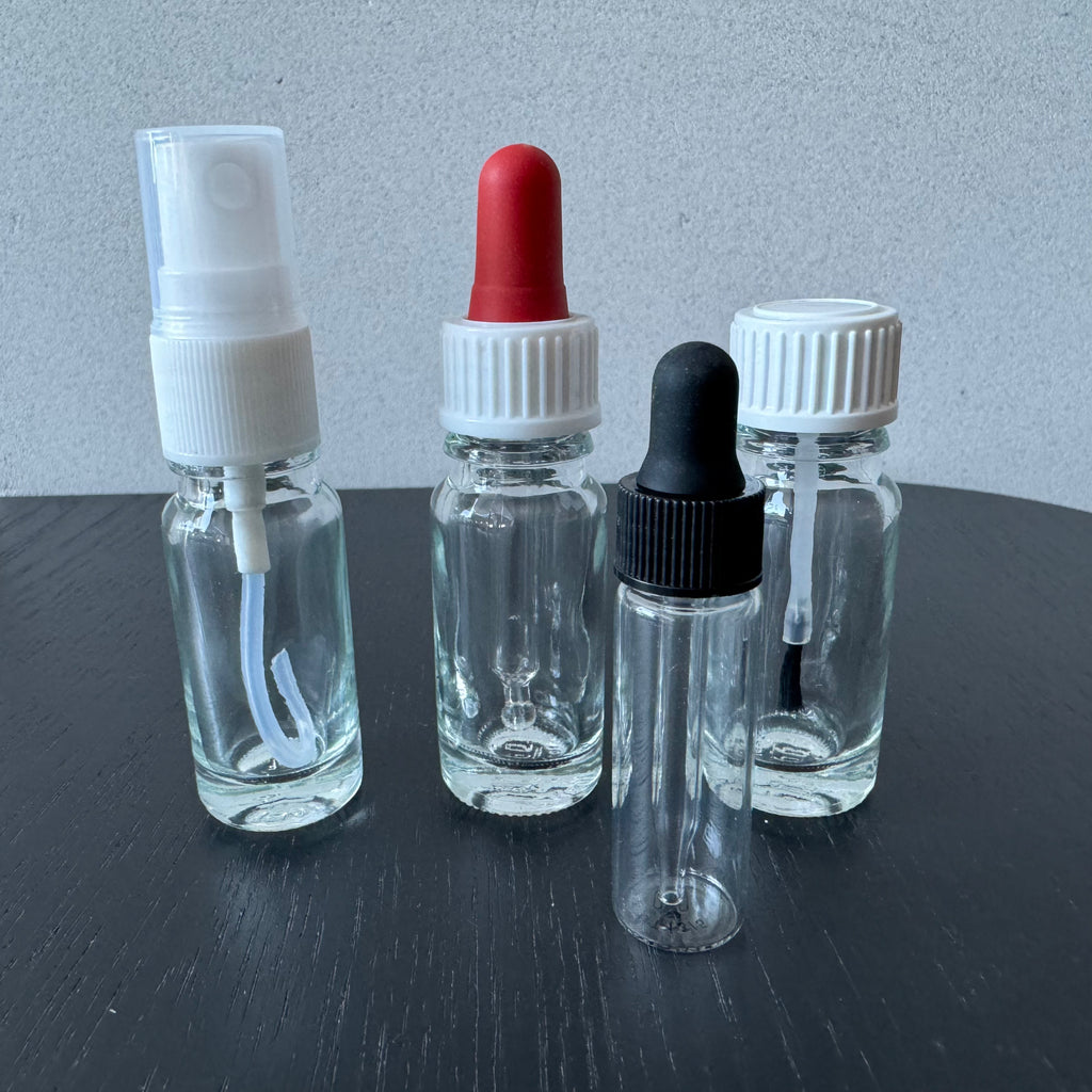 Flacons avec bouchons spéciaux pour différentes applications