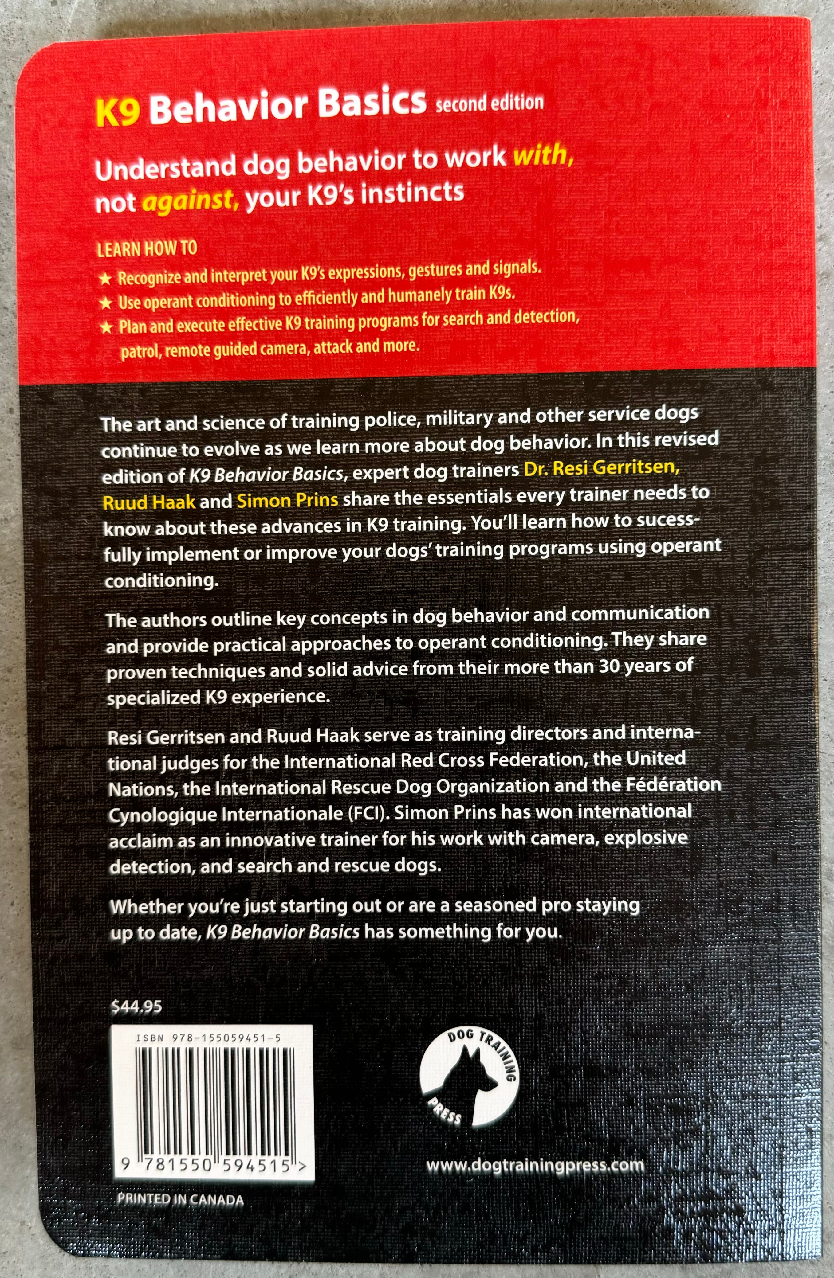 Livre les bases du comportement K9