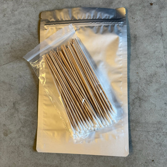 Soak materials Q-tips