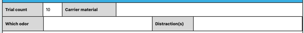 The ACT! Detection Dog Data Sheet